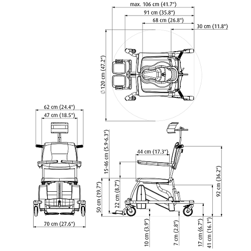油壓升降沐浴如廁椅